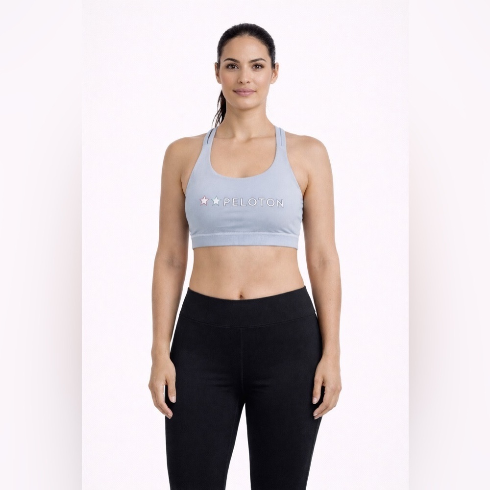 Lululemon Energy Bra Size 4 Chrome Peloton Medium Support B-D Cup EUC